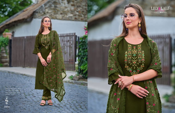 Maria 9 Vol 4 By Lily And Lali Shimmer Kurti With Bottom Dupatta Wholesalers In Delhi